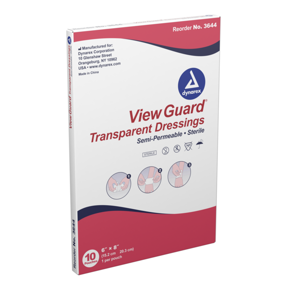 Dynarex View Guard Transparent Dressings Sterile 6" x 8" 3644